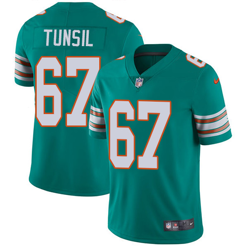 Men's Nike Miami Dolphins #67 Laremy Tunsil Aqua Green Alternate Vapor Untouchable Limited Player NFL Jersey