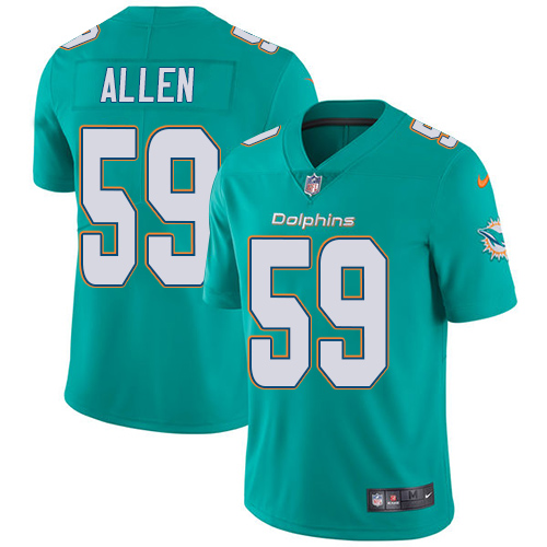 Men's Nike Miami Dolphins #59 Chase Allen Aqua Green Team Color Vapor Untouchable Limited Player NFL Jersey