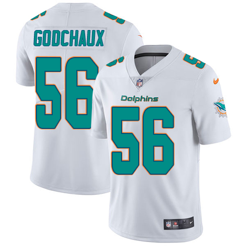 Youth Nike Miami Dolphins #56 Davon Godchaux White Vapor Untouchable Elite Player NFL Jersey