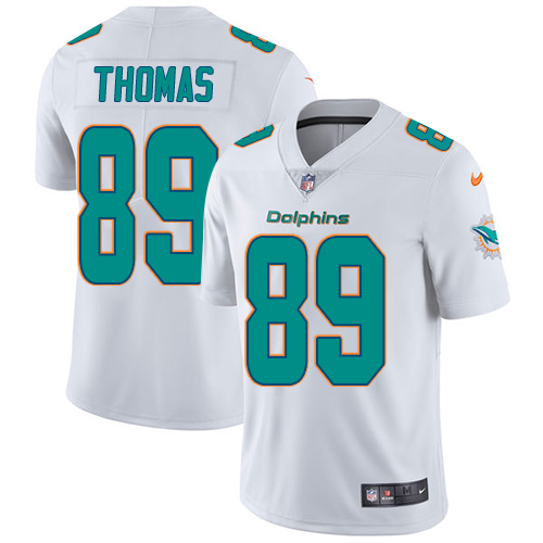 Men's Nike Miami Dolphins #89 Julius Thomas White Vapor Untouchable Limited Player NFL Jersey