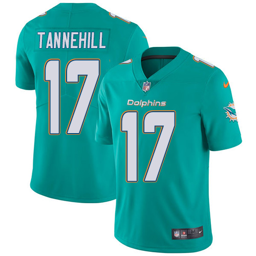Men's Nike Miami Dolphins #17 Ryan Tannehill Aqua Green Team Color Vapor Untouchable Limited Player NFL Jersey