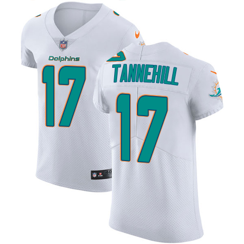 Men's Nike Miami Dolphins #17 Ryan Tannehill Elite White NFL Jersey