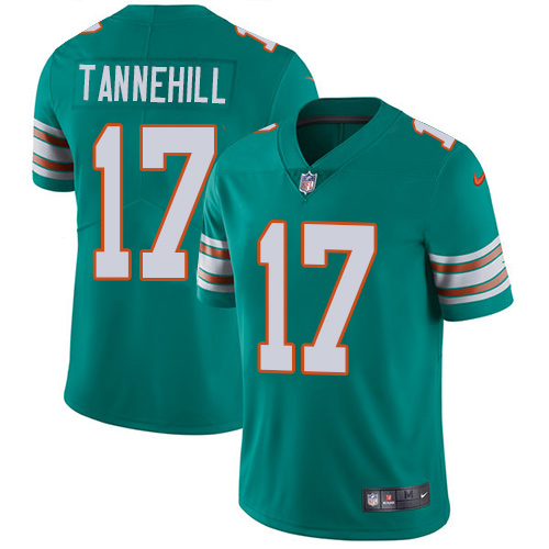Men's Nike Miami Dolphins #17 Ryan Tannehill Aqua Green Alternate Vapor Untouchable Limited Player NFL Jersey