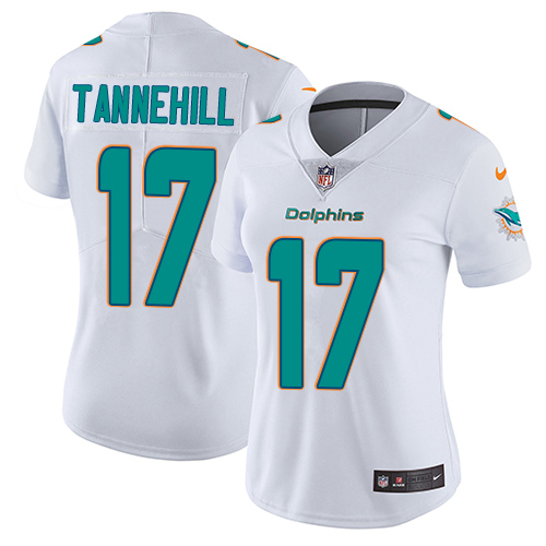 Women's Nike Miami Dolphins #17 Ryan Tannehill White Vapor Untouchable Elite Player NFL Jersey
