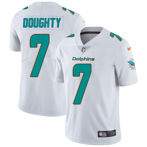 Men's Nike Miami Dolphins #7 Brandon Doughty White Vapor Untouchable Limited Player NFL Jersey