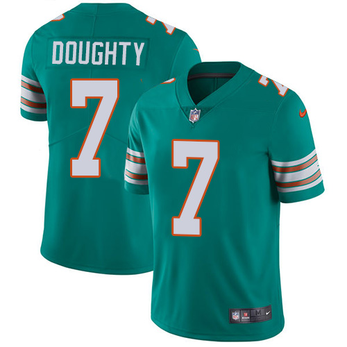 Youth Nike Miami Dolphins #7 Brandon Doughty Aqua Green Alternate Vapor Untouchable Limited Player NFL Jersey