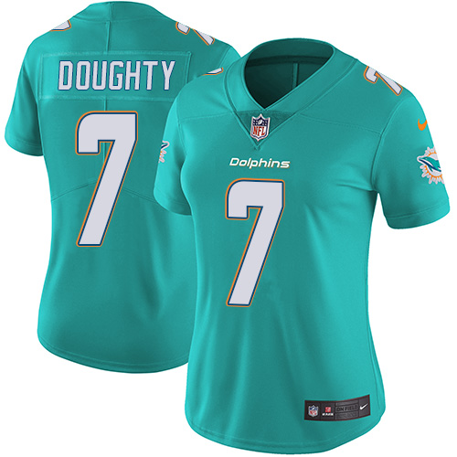 Women's Nike Miami Dolphins #7 Brandon Doughty Aqua Green Team Color Vapor Untouchable Elite Player NFL Jersey