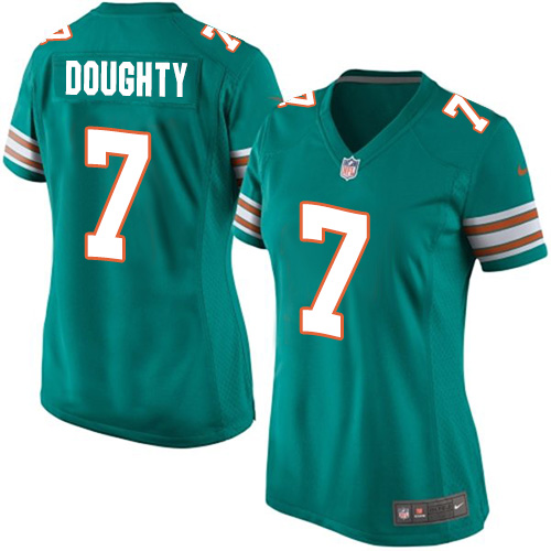 Women's Nike Miami Dolphins #7 Brandon Doughty Game Aqua Green Alternate NFL Jersey