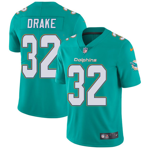 Men's Nike Miami Dolphins #32 Kenyan Drake Aqua Green Team Color Vapor Untouchable Limited Player NFL Jersey