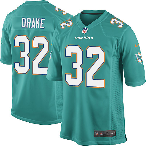 Men's Nike Miami Dolphins #32 Kenyan Drake Game Aqua Green Team Color NFL Jersey
