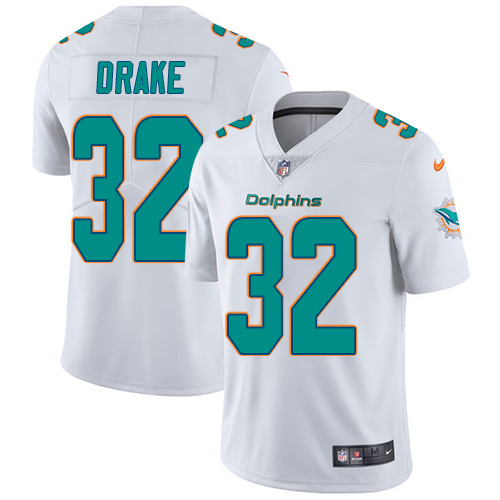 Men's Nike Miami Dolphins #32 Kenyan Drake White Vapor Untouchable Limited Player NFL Jersey
