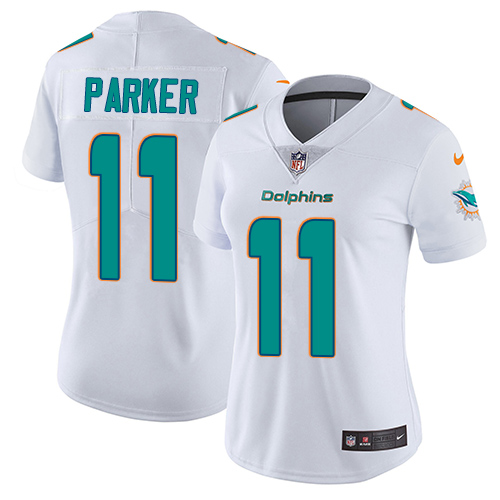 Women's Nike Miami Dolphins #11 DeVante Parker White Vapor Untouchable Elite Player NFL Jersey