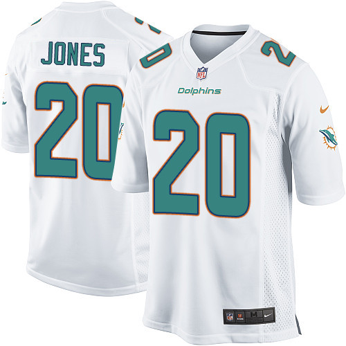 Men's Nike Miami Dolphins #20 Reshad Jones Game White NFL Jersey