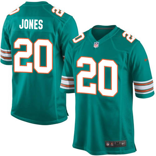 Men's Nike Miami Dolphins #20 Reshad Jones Game Aqua Green Alternate NFL Jersey