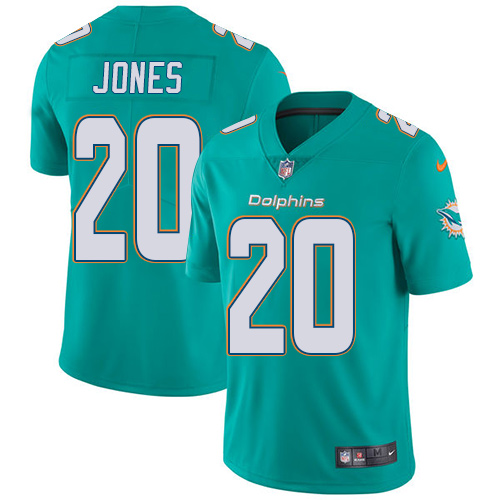 Youth Nike Miami Dolphins #20 Reshad Jones Aqua Green Team Color Vapor Untouchable Limited Player NFL Jersey