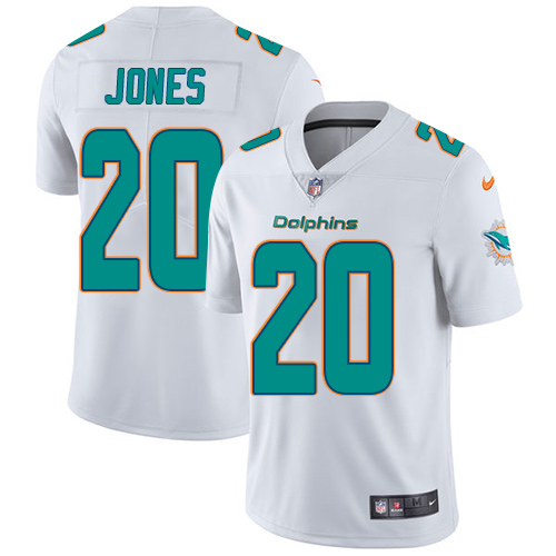 Youth Nike Miami Dolphins #20 Reshad Jones White Vapor Untouchable Elite Player NFL Jersey