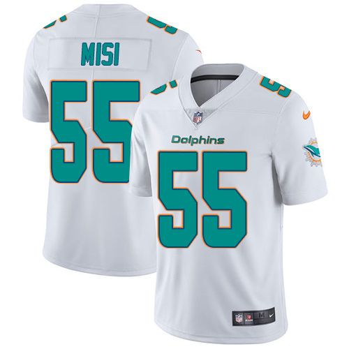 Men's Nike Miami Dolphins #55 Koa Misi White Vapor Untouchable Limited Player NFL Jersey