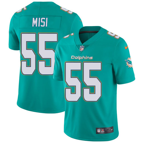 Youth Nike Miami Dolphins #55 Koa Misi Aqua Green Team Color Vapor Untouchable Limited Player NFL Jersey