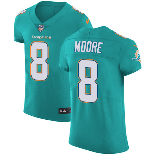 Men's Nike Miami Dolphins #8 Matt Moore Elite Aqua Green Team Color NFL Jersey