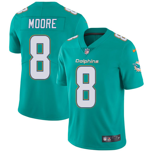 Youth Nike Miami Dolphins #8 Matt Moore Aqua Green Team Color Vapor Untouchable Elite Player NFL Jersey