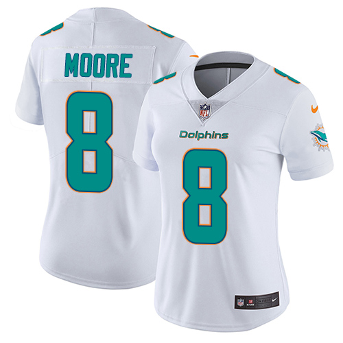 Women's Nike Miami Dolphins #8 Matt Moore White Vapor Untouchable Elite Player NFL Jersey