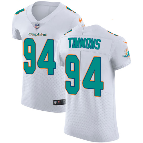 Men's Nike Miami Dolphins #94 Lawrence Timmons Elite White NFL Jersey