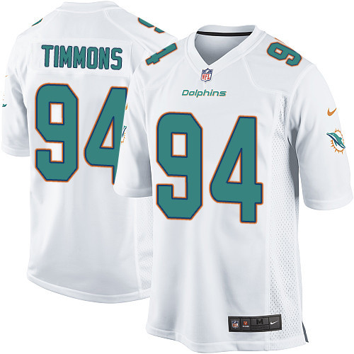 Men's Nike Miami Dolphins #94 Lawrence Timmons Game White NFL Jersey