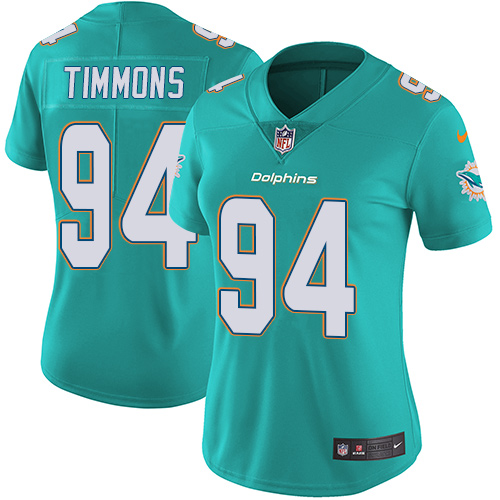 Women's Nike Miami Dolphins #94 Lawrence Timmons Aqua Green Team Color Vapor Untouchable Elite Player NFL Jersey