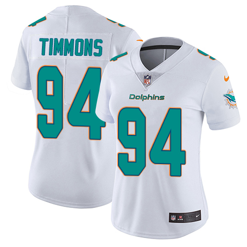 Women's Nike Miami Dolphins #94 Lawrence Timmons White Vapor Untouchable Elite Player NFL Jersey