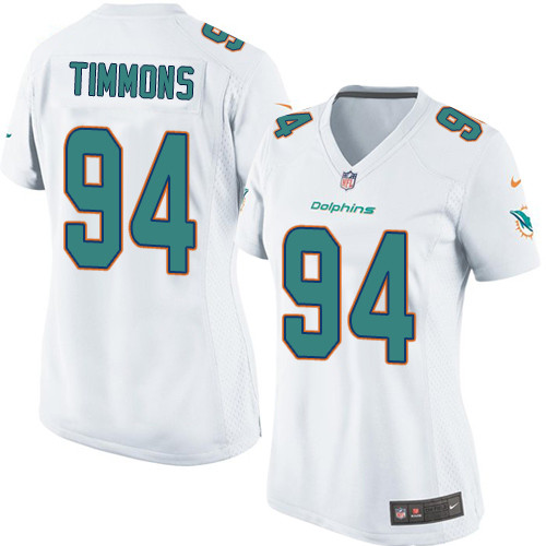 Women's Nike Miami Dolphins #94 Lawrence Timmons Game White NFL Jersey