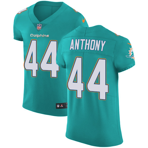 Men's Nike Miami Dolphins #44 Stephone Anthony Elite Aqua Green Team Color NFL Jersey