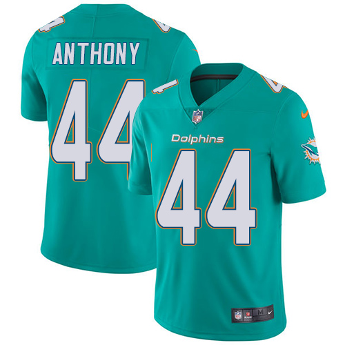 Men's Nike Miami Dolphins #44 Stephone Anthony Aqua Green Team Color Vapor Untouchable Limited Player NFL Jersey