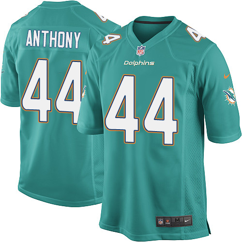 Men's Nike Miami Dolphins #44 Stephone Anthony Game Aqua Green Team Color NFL Jersey