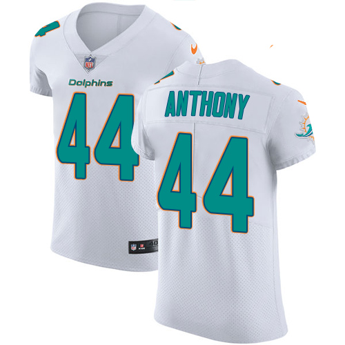 Men's Nike Miami Dolphins #44 Stephone Anthony Elite White NFL Jersey