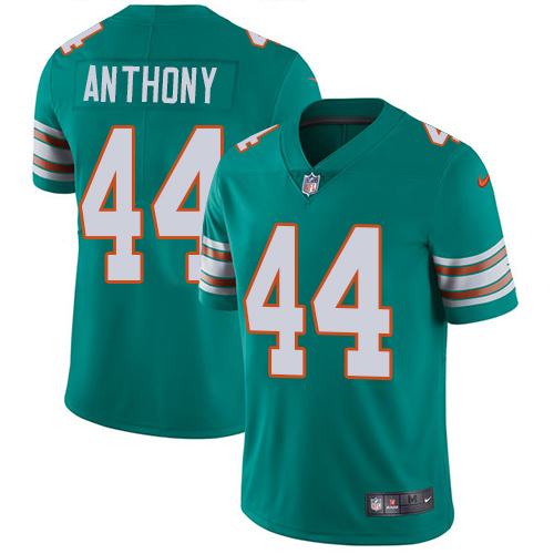 Men's Nike Miami Dolphins #44 Stephone Anthony Aqua Green Alternate Vapor Untouchable Limited Player NFL Jersey