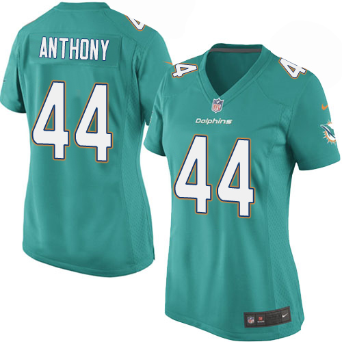Women's Nike Miami Dolphins #44 Stephone Anthony Game Aqua Green Team Color NFL Jersey
