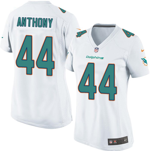 Women's Nike Miami Dolphins #44 Stephone Anthony Game White NFL Jersey