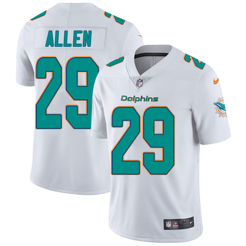 Men's Nike Miami Dolphins #29 Nate Allen White Vapor Untouchable Limited Player NFL Jersey