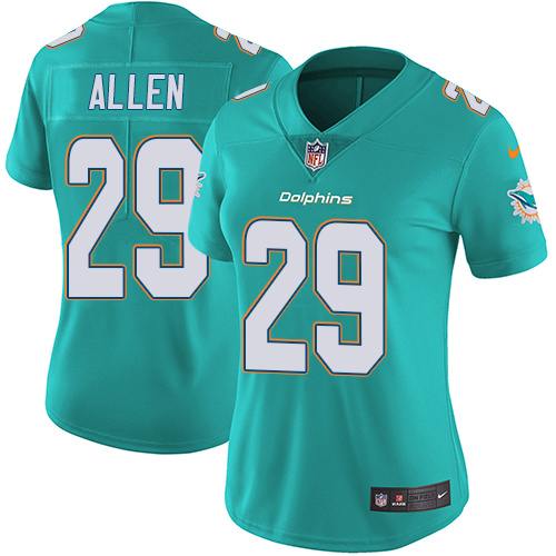 Women's Nike Miami Dolphins #29 Nate Allen Aqua Green Team Color Vapor Untouchable Elite Player NFL Jersey