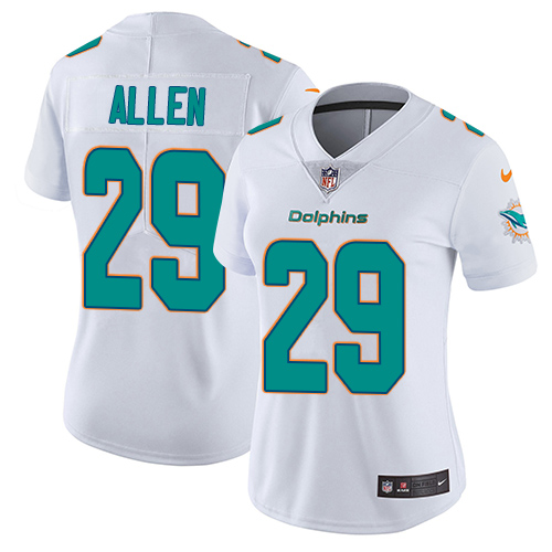 Women's Nike Miami Dolphins #29 Nate Allen White Vapor Untouchable Limited Player NFL Jersey