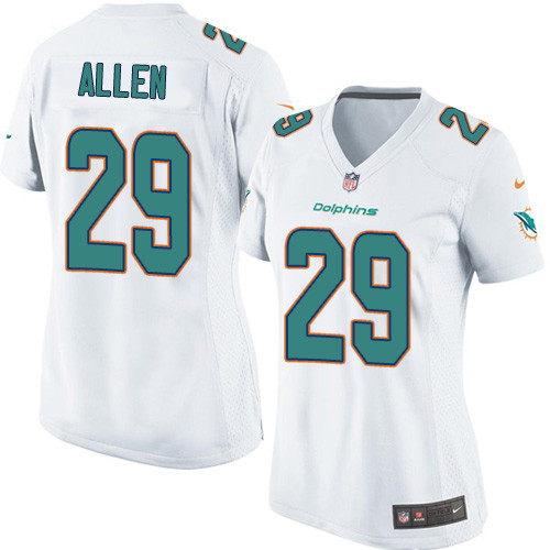 Women's Nike Miami Dolphins #29 Nate Allen Game White NFL Jersey