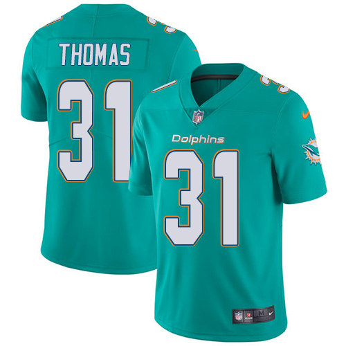 Men's Nike Miami Dolphins #31 Michael Thomas Aqua Green Team Color Vapor Untouchable Limited Player NFL Jersey