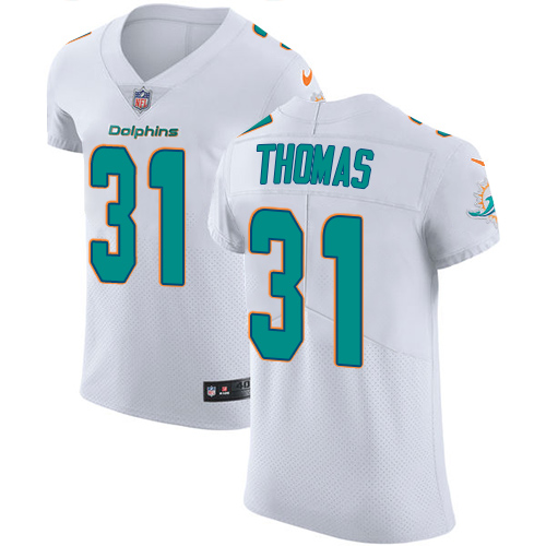 Men's Nike Miami Dolphins #31 Michael Thomas Elite White NFL Jersey