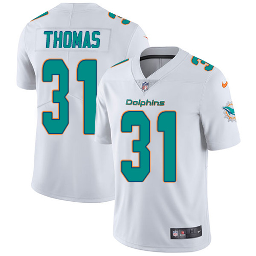 Men's Nike Miami Dolphins #31 Michael Thomas White Vapor Untouchable Limited Player NFL Jersey
