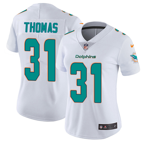 Women's Nike Miami Dolphins #31 Michael Thomas White Vapor Untouchable Elite Player NFL Jersey
