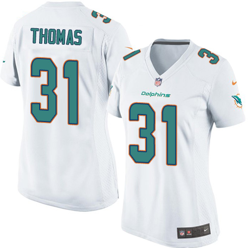 Women's Nike Miami Dolphins #31 Michael Thomas Game White NFL Jersey