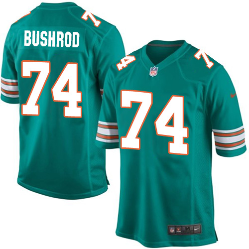 Men's Nike Miami Dolphins #74 Jermon Bushrod Game Aqua Green Alternate NFL Jersey