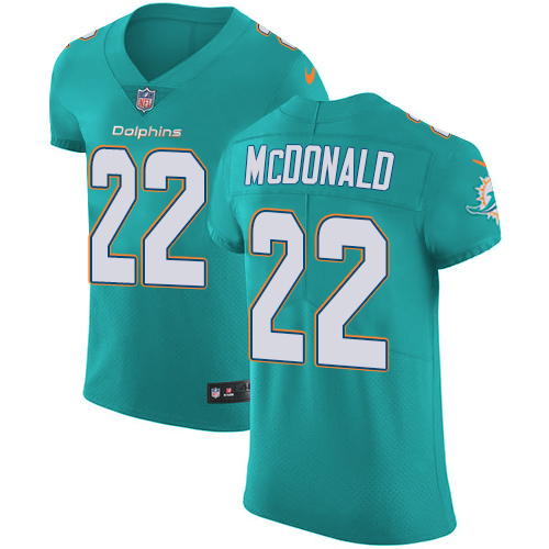 Men's Nike Miami Dolphins #22 T.J. McDonald Elite Aqua Green Team Color NFL Jersey