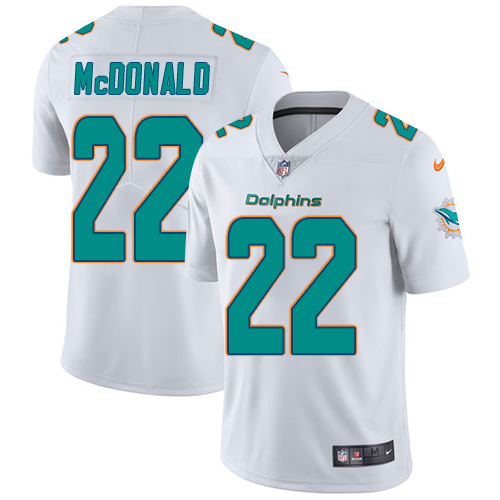 Men's Nike Miami Dolphins #22 T.J. McDonald White Vapor Untouchable Limited Player NFL Jersey