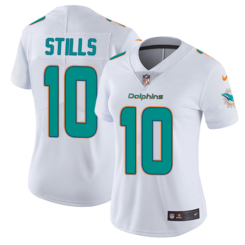 Women's Nike Miami Dolphins #10 Kenny Stills White Vapor Untouchable Limited Player NFL Jersey
